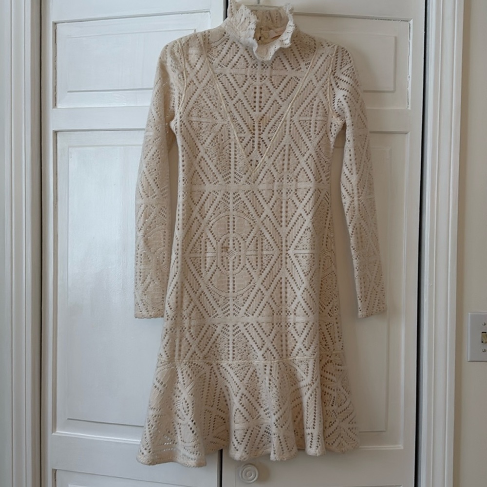 See by Chloe white knit dress